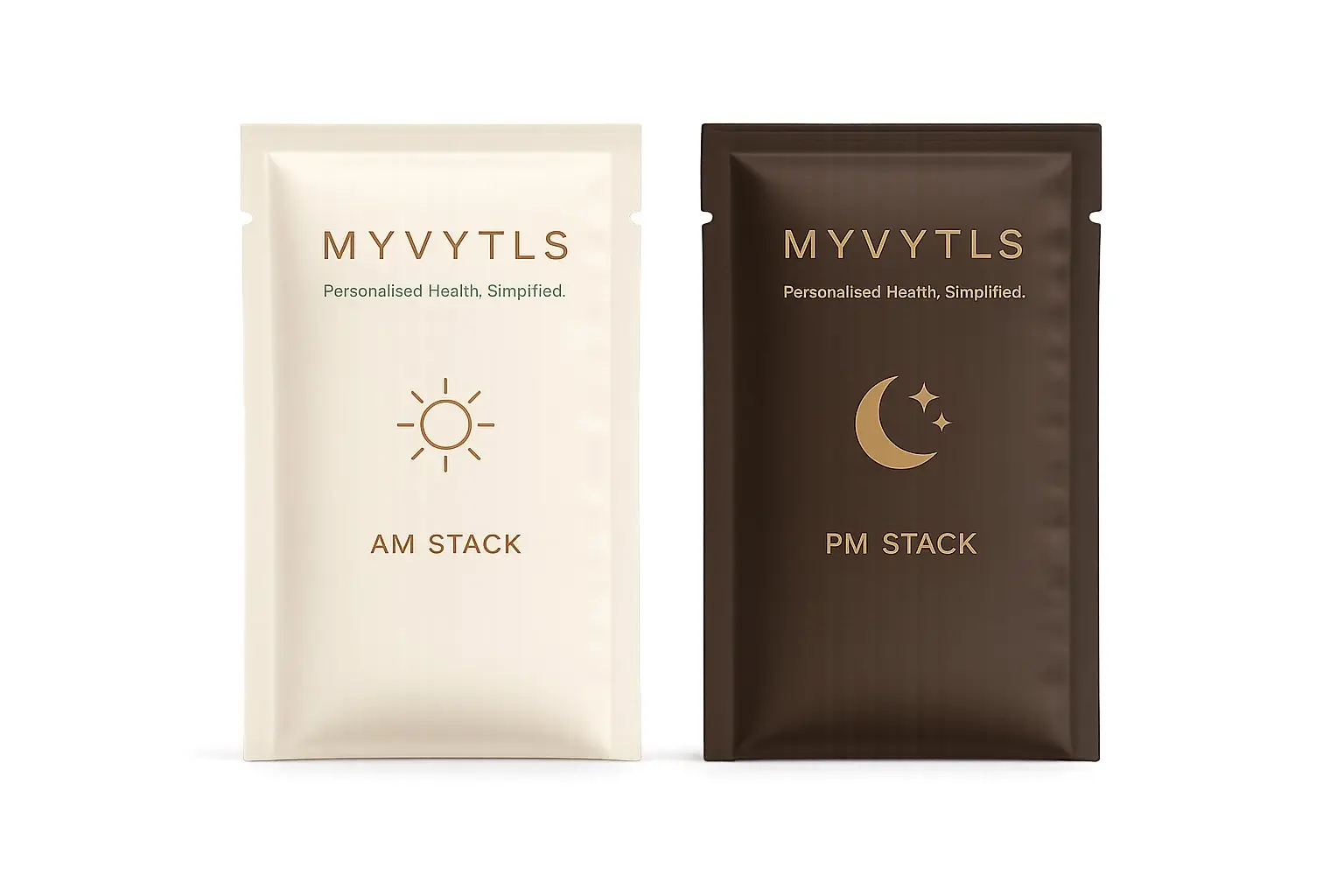 Personalised MYVYTLS AM and PM daily packs